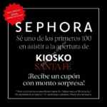Promociones apertura Sephora Patio Santa Fe: Cupón de servicio de maquillaje GRATIS y regalos a los primeros clientes