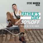 Promoción Día del Padre Steve Madden: 30% de descuento en zapatos para hombre