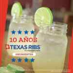 Promoción Aniversario Texas Ribs Insurgentes: Cóctel Aniversario gratis sólo hoy martes 4 de junio