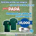 En Zentralia Coacalco compra $5,000 en tiendas de la plaza y llévate de regalo un jersey de la selección Mexicana