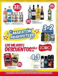 Ofertas Zorro Maratón Abarrotero del 12 al 18 de junio con 3x2 en vinos y licores, etc.