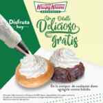 Promoción Krispy Kreme de crema batida Gratis en la compra de cualquier dona sólo hoy