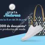 Venta Nocturna Linio 25 de junio: $300 de descuento en compras de $1,000 o más en moda