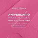 Promoción Aniversario Bellísima Parque Vía Vallejo (CDMX) y Galerías Metepec: 20% en toda la tiendda y regalo para primeras 100