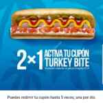 Cupón 7-Eleven 2x1 en hot dogs Turkey Bite