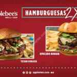 Promoción Applebees de 2x1 en hamburguesas pagando con tarjetas Banorte