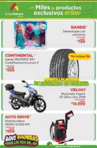 Ofertas Bodega Aurrerá en línea del 2 al 4 de julio: Barbie con unicornio de $549 a $199, llantas Continental desde $999 y más