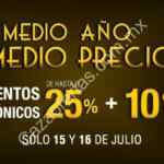 Ofertas Muebles Dico Medio Año Medio Precio de 25% de descuento + 10% adicional en toda la tienda el 15 y 16 de julio