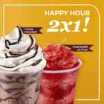 Happy Hour El Globo: 2x1 en bebidas frías seleccionadas de lunes a viernes de 12:00 a 5:00 PM