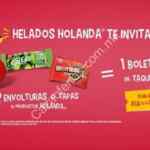 Promoción Helados Holanda Cinépolis: Boleto GRATIS con 3 envolturas o tapas de cualquier producto (de lunes a domingo)