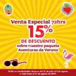 Venta Especial Hoteles Misión: 15% de descuento sobre paquete aventuras de verano