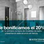 Cupón Interceramic de bonificación del 20% en compra de muebles de baño