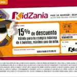 Cupón Kidzania 15% de descuento en compras online