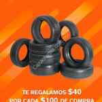 Promoción Temporada Naranja 2019: $40 de descuento por cada $100 de compra en todas las llantas