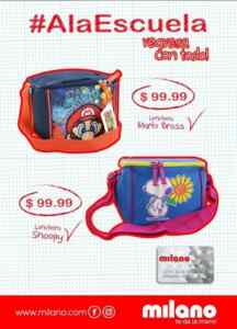 Promoción Milano de Regreso a Clases con mochilas de $99 a $249