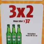 En Oxxo 3x2 en cervezas Heineken 355 y 473 ml