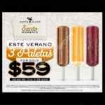 Promoción Santa Clara: 3 paletas a sólo $59