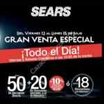 Venta Especial Sears del 12 al 15 de julio: hasta 50% de descuento + 20% adicional a lo ya rebajado + 18 MSI