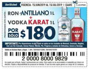 Cupones Soriticket julio 2019