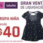 Ofertas Suburbia Gran Venta de Liquidación Regreso a Clases 2019: ropa para niña desde $40 pesos