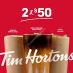 Promoción Tim Hortons 2 bebidas frías por $50