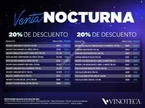 Venta Nocturna Vinoteca 31 de julio 2019