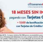 Promoción Walmart Citi Banamex de $500 de bonificación + 18 MSI en tienda en línea