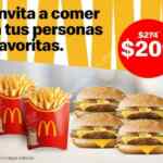 Cupones McDonalds Julio 2019: 4 cuarto de libra + 2 papas grandes por $209 y más