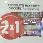 En Farmacias Guadalajara 2x1 en chocolates Snickers y Milky Way y 3x2 en chocolates Carlos V