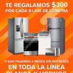 Promoción Temporada Naranja 2019: $300 de descuento por cada $1000 de compra en línea blanca y microondas