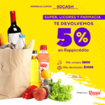Código Rappi de 50% de bonificación en pedidos de super, licores y farmacia