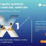 Promoción Aeroméxico Club Premier: 2x1 en boletos premio de avión el miércoles 28 de agosto