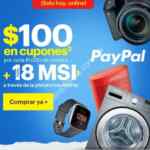 En Best Buy $100 en cupones por cada $1,000 de compra + 18 MSI pagando con Paypal