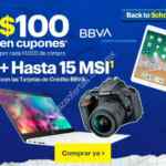 Promoción Best Buy de $100 en cupones por cada $1,000 de compra + 15 MSI con BBVA Bancomer