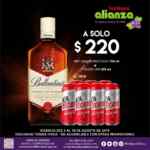 Promoción Bodegas Alianza de whisky Ballantines + 7 cervezas Tecate por $220