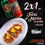 En Cervecería de Barrio 2x1 en tacos de marlin + cerveza gratis al pedir por Rappi hoy viernes 2 de agosto