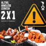 En Don Carbón Monterrey 2x1 en alitas, boneless y cerveza los jueves y viernes