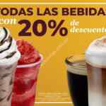 En Pastelerías El Globo 20% de descuento en todas las bebidas