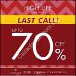 Últimas Rebajas High Life: Hasta 70% de descuento