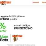 Código Hooters Uber Eats 40% de descuento en pedidos el 13 y 15 de agosto