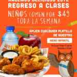 Promoción Hooters Regreso a Clases: Menú infantil a sólo $49 (incluye plato fuerte, bebida y side)