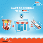 Promoción Kinder chocolate Gratis con 2 envolturas de Kinder Délice