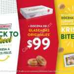 Promoción Krispy Kreme Regreso a Clases: Docena glaseada a $99 y krispy bites gratis en compra de docena select del 23 al 25 de agosto