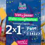 Promoción La Feria de Chapultepec cumpleañeros: 2x1 en pase platino si cumples años en agosto