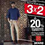 En Sears 3x2 en ropa casual para caballero Oscar de la Renta