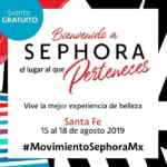 Promoción Movimiento Sephora Santa Fe con facial, cambio de look y más Gratis del 15 al 18 de agosto