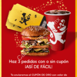 Promoción Sin Delantal Cupón de oro: realiza 3 pedidos y obtén cupón de $60 de descuento