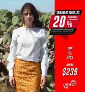 Rebajas Soho 2019 de hasta 70% de descuento + 20% adicional en prendas seleccionadas