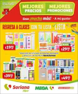 Folleto Soriana Híper y Mega Regreso a Clases 2019 del 22 de agosto al 15 de septiembre