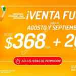 Venta Fugaz Viva Aerobus de vuelos desde $368 + 20% adicional